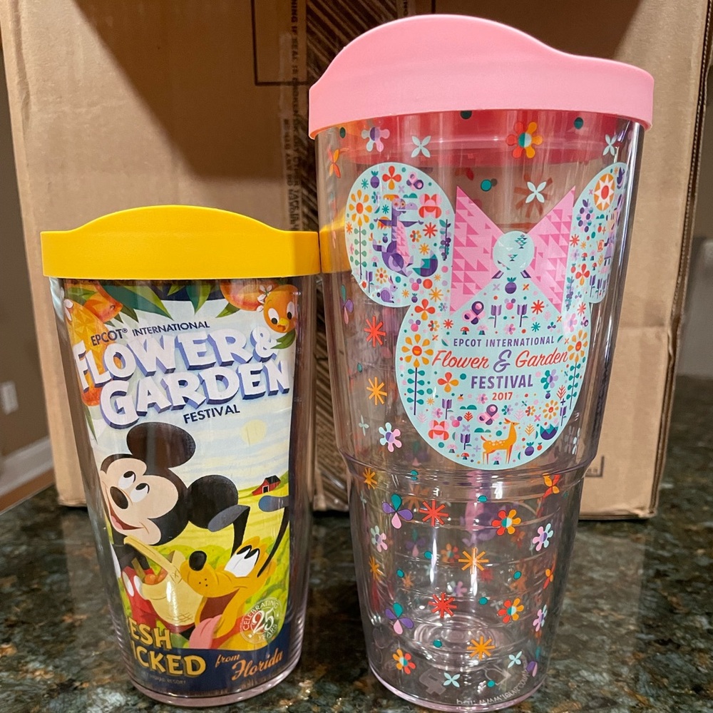 Disney Flower & Garden Tervis cups 2017 & 2018
